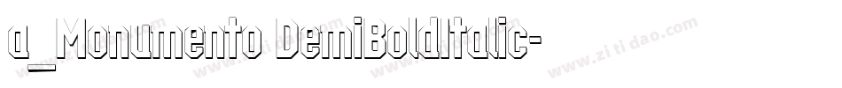 a_Monumento DemiBoldItalic字体转换